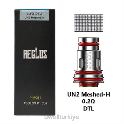 UWELL AEGLOS bobinler | 4 paket | UWELL Türkiye p1 un2 örgülü-h 0.2ohm D6RV271