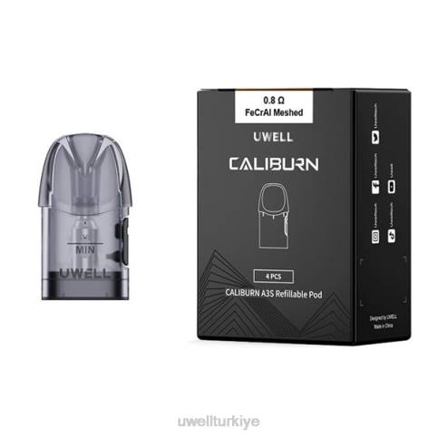 UWELL CALIBURN A3 yedek bölmeler | 4 paket | UWELL Vape Flavours 0.8ohm 2 D6RV19